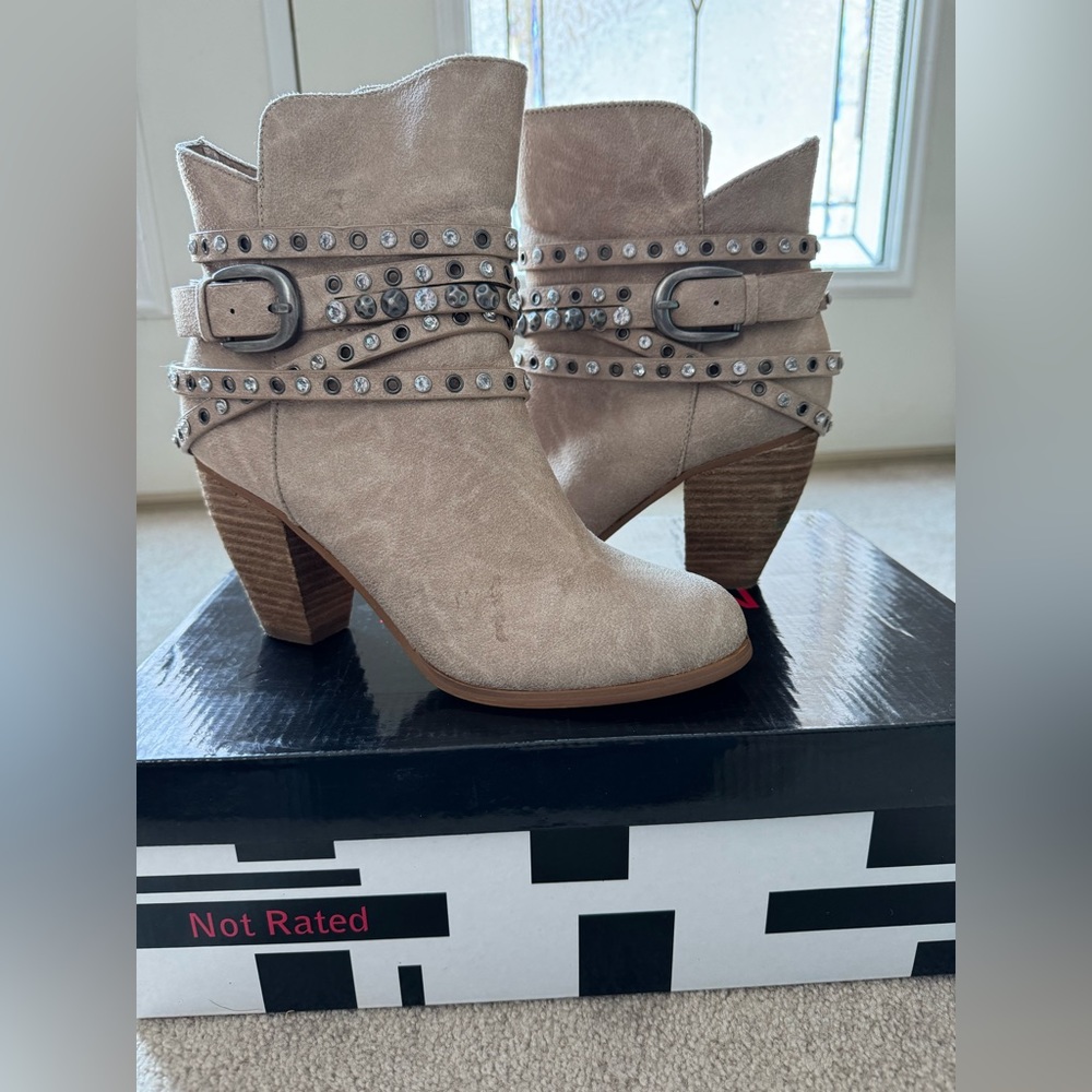 Cream Ankle Boots
